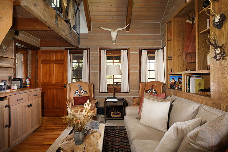 Luxury traditional wood cabin in Clark, Colorado.