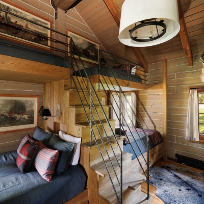 The spacious Bunkhouse retreat offers a comfortable stay for up to seven guests.