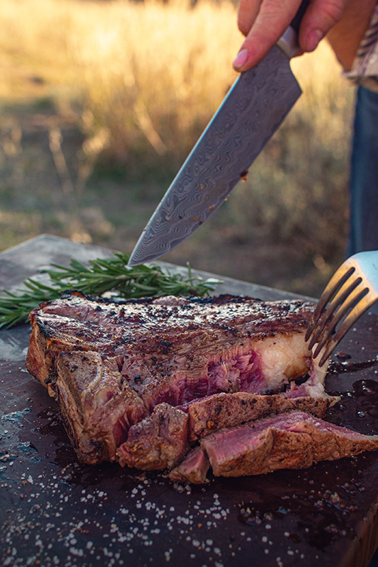 A local American Wagyu beef steak at The Home Ranch in Colorado.