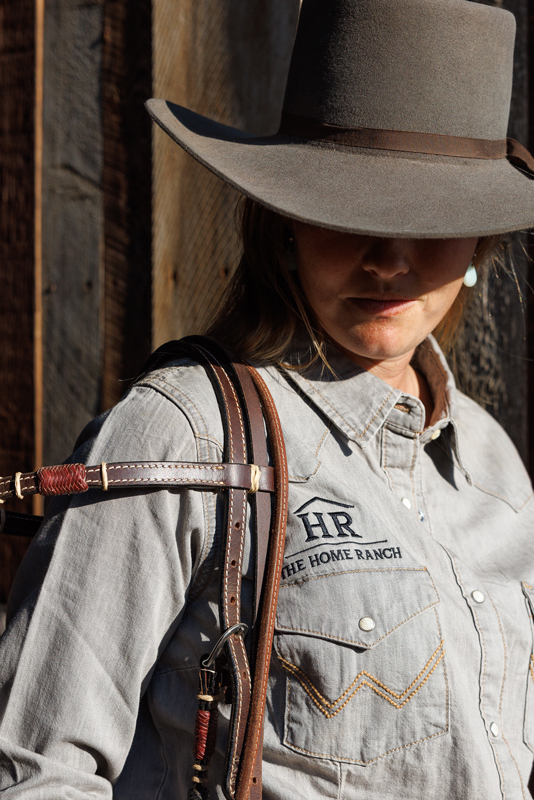 A horse trainer at The Home Ranch in Colorado.