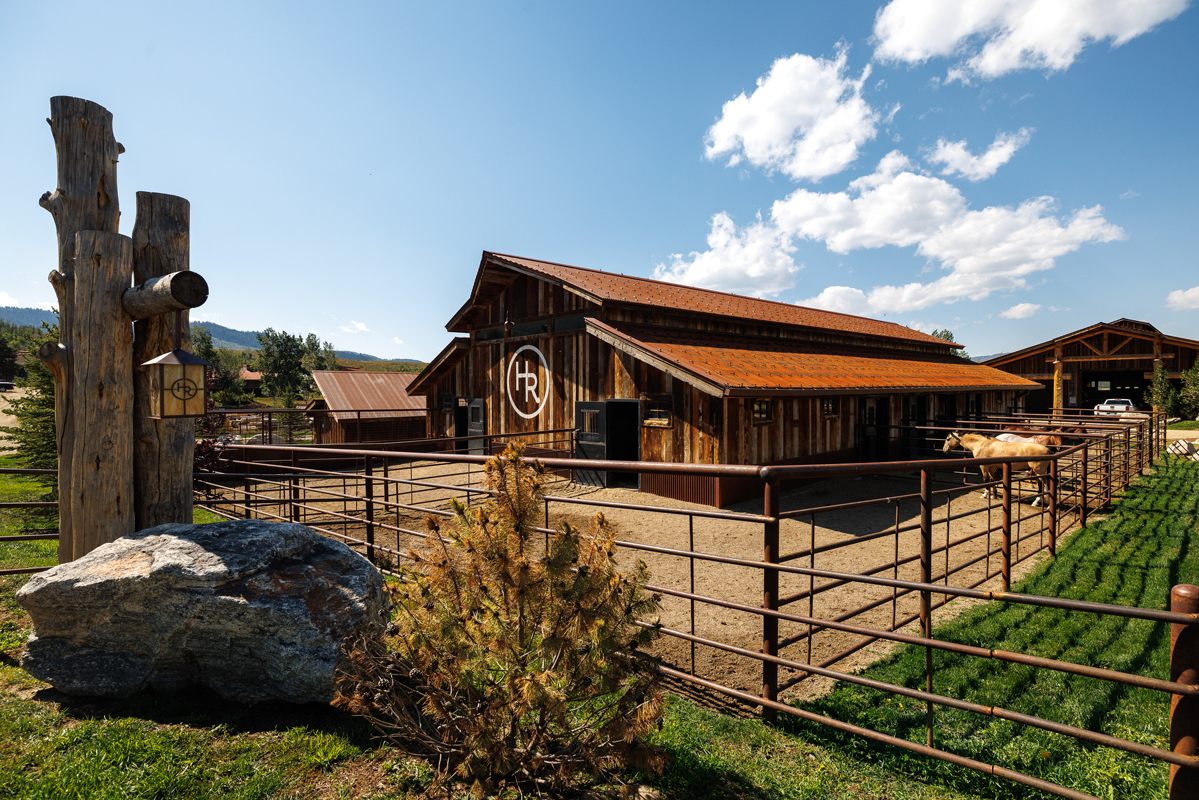 The barn at The Home Ranch in Colorado.