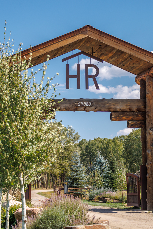 The facadeof The Lodge, a two-room suite at The Home Ranch in Colorado.