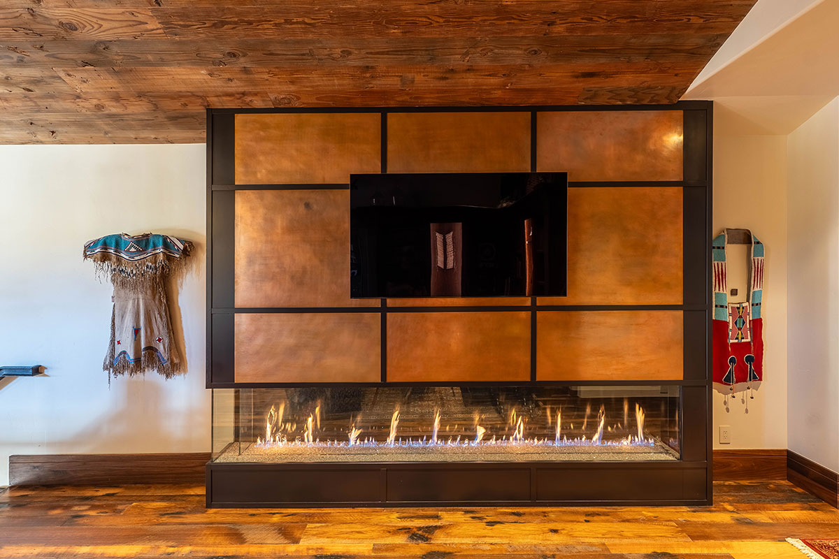 The interior of The Lodge, a two-room suite at The Home Ranch in Colorado.