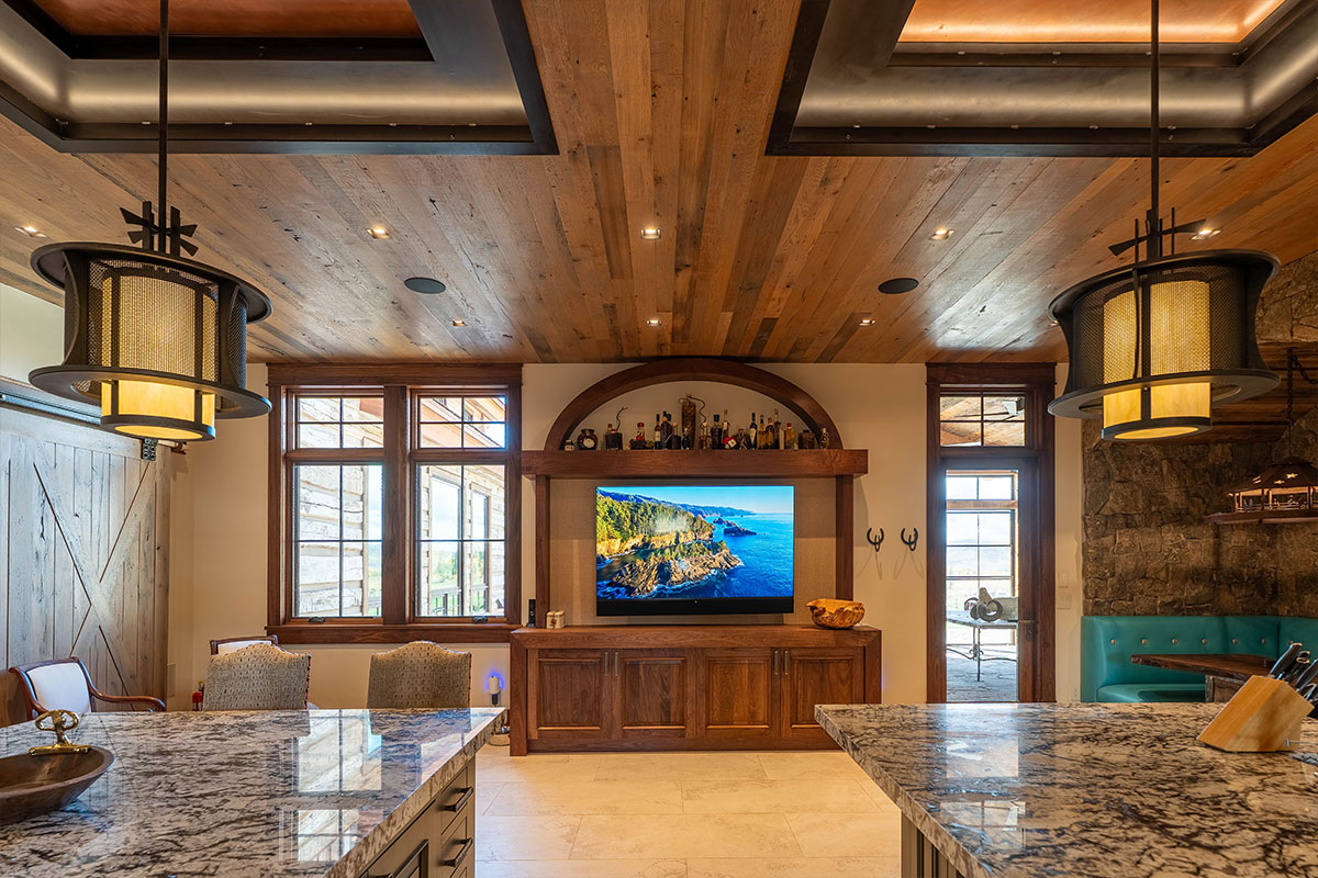 Luxury kitchen of The Lodge, a two-room suite at The Home Ranch in Colorado.