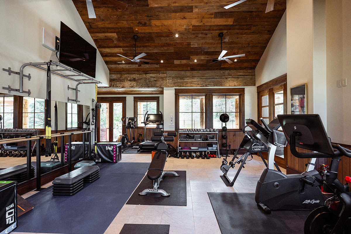 State of the art fitness center at The Home Ranch in Colorado.
